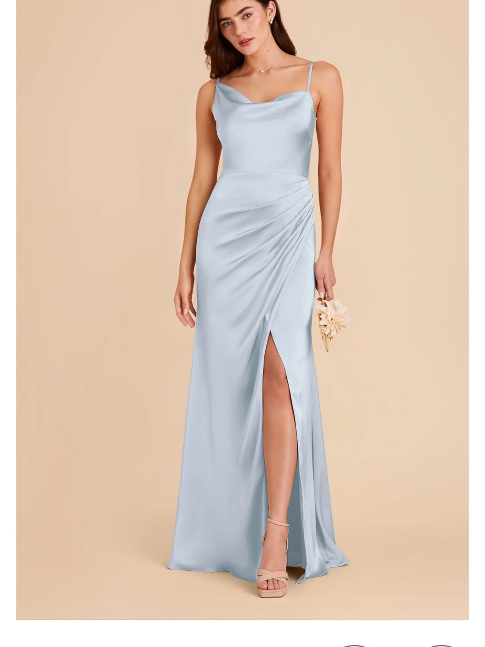 Birdy Grey Satin Cowl Neckline Maxi Dress - Mist Blue (Sold Out Jennifer Dress)